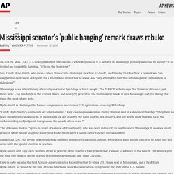 Mississippi senator's 'public hanging' remark draws rebuke