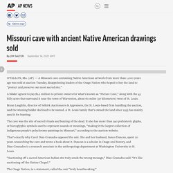 Missouri cave with ancient Native American drawings sold