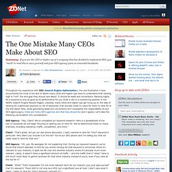 The One Mistake Many CEOs Make About SEO