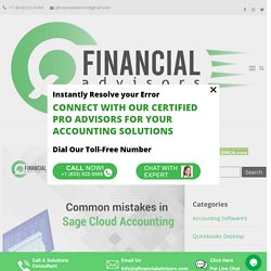 Common Mistakes in Sage Cloud Accounting - Q Financial