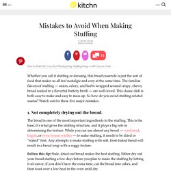 Mistakes to Avoid When Making Stuffing