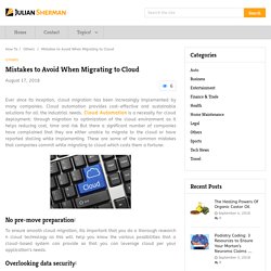 Mistakes to Avoid When Migrating to Cloud