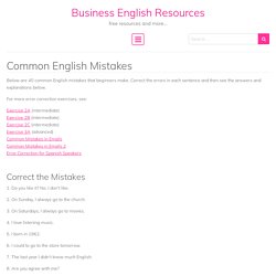 Common English Mistakes - Business English