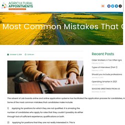 Most common mistakes that candidates make when applying online