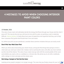 4 Mistakes To Avoid When Choosing Interior Paint Colors
