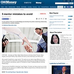 5 mentor mistakes to avoid