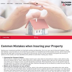 Common Mistakes When Insuring your Property