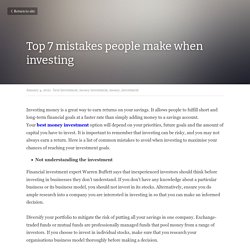 Top 7 mistakes people make when investing - best investment money investment money investment