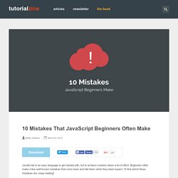 10 Mistakes That JavaScript Beginners Often Make