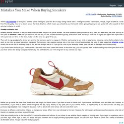 Mistakes You Make When Buying Sneakers