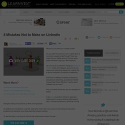 8 Mistakes Not to Make on LinkedIn LearnVest