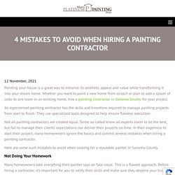 4 Mistakes To Avoid When Hiring A Painting Contractor