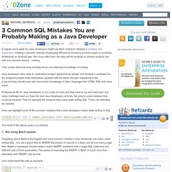 3 Common SQL Mistakes You are Probably Making as a Java Developer