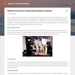 Mistakes to avoid when choosing video production companies