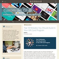 Top 10 Mistakes You Should Avoid in Your Gift Card Program - Custom Gift Cards : powered by Doodlekit
