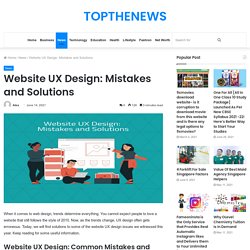 Website UX Design: Mistakes and Solutions