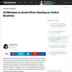 10 Mistakes to Avoid When Starting an Online Business