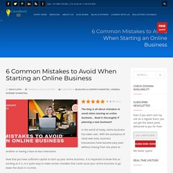 Mistakes to Avoid When Starting an Online Business