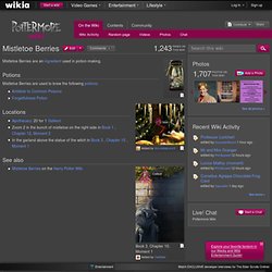 Mistletoe Berries - Pottermore Wiki