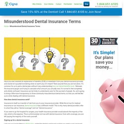 Misunderstood Dental Insurance Terms