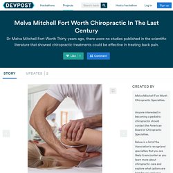 Melva Mitchell Fort Worth Chiropractic In The Last Century