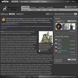 Mithras - Mythology Wiki