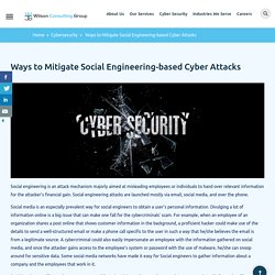 Ways to Mitigate Social Engineering-based Cyber Attacks