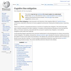 Cognitive bias mitigation