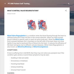 WHAT IS MITRAL VALVE REGURGITATION?