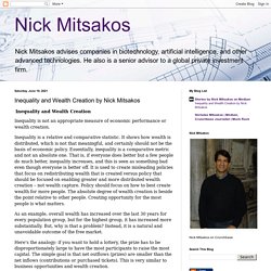 Inequality and Wealth Creation by Nick Mitsakos