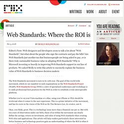 Web Standards: Where the ROI is