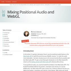 Mixing Positional Audio and WebGL