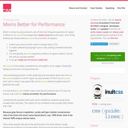 Mixins Better for Performance