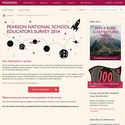 www.pearson.com.au/educator/australian-educators-survey-2014/?utm_source=SilverpopMailing&utm_medium=email&utm_campaign=2014-11-19 Pearson Educators Survey 2014 edm 1 14SCH16 (Immediate)&utm_content=&spMailingID=47448858&spUserID=MjgxOTQ1NzE1ODES1&spJobID