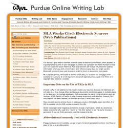 OWL: MLA Formatting and Style Guide