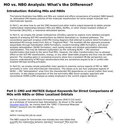 MO vs. NBO - Tutorial Example