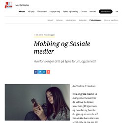 Mobbing og Sosiale medier - Mental Helse