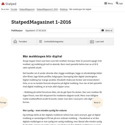 Når mobbingen blir digital