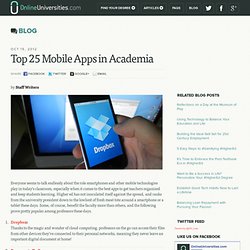 Top 25 Mobile Apps in Academia