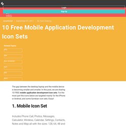 10 Free Mobile Application Development Icon Sets