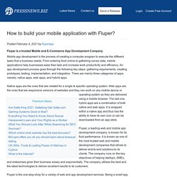 How to build your mobile application with Fluper?