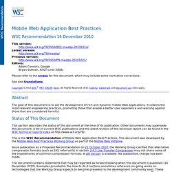 Mobile Web Application Best Practices