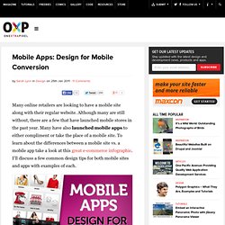 Mobile Apps: Design for Mobile Conversion