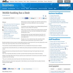 Mobile banking has a limit - money - business