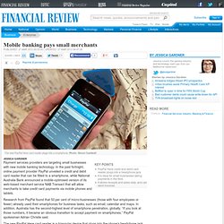 Mobile banking pays small merchants