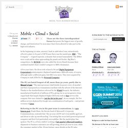 Mobile + Cloud + Social