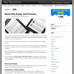 Mobile Web Design: Best Practices