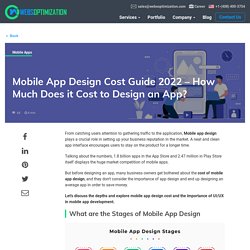 Mobile App Design Cost - How much does it cost to design an app?
