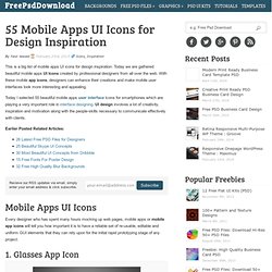 55 Mobile Apps UI Icons for Design Inspiration