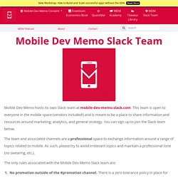 Mobile Dev Memo Slack Team